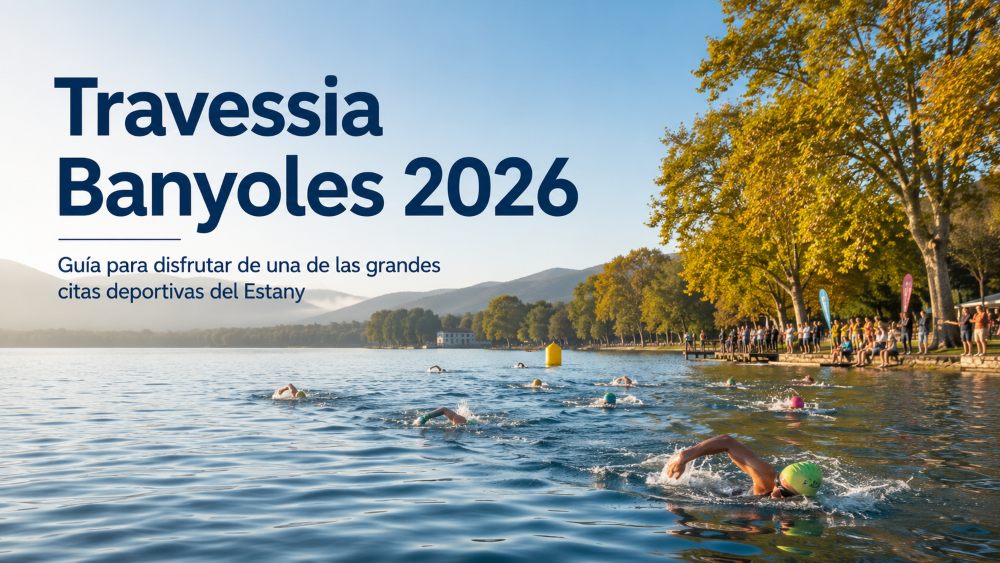 Nadadores durante la Travessia de l’Estany de Banyoles